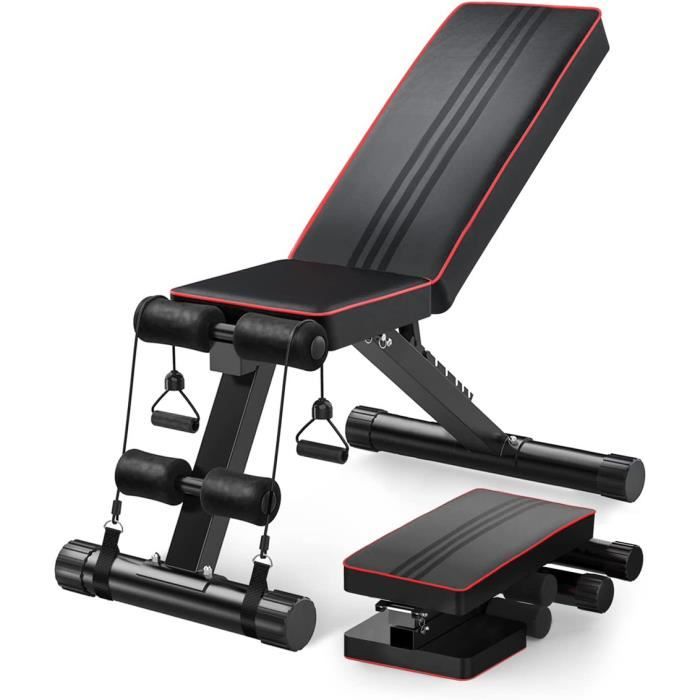 Banc de Musculation Pliable, Zkaku Exercice de Musculation Pliant Banc d’entraînement Multiposition pour Gym Domicile Bureau