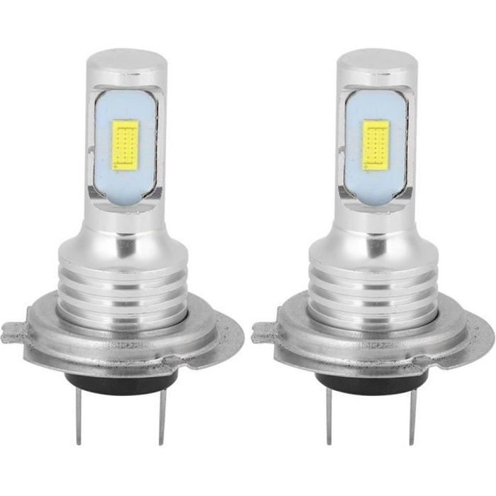 Drfeify Ampoule LED antibrouillard 2Pcs 80W 6000K H7 LED Feux de Brouillard de Voiture Lampe Blanc Universel 12-24V