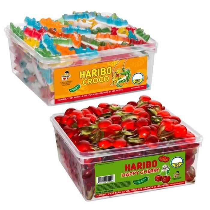 HARIBO Bac 210 Croco + Bac 105 Happy Cherry