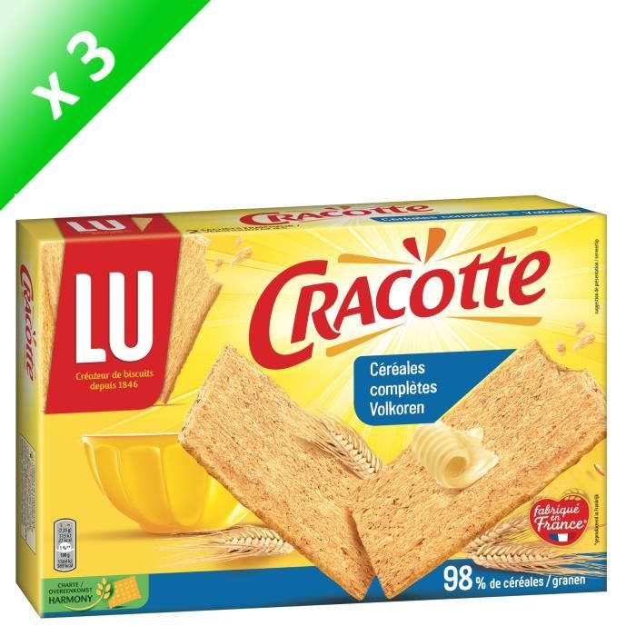 [LOT DE 3] Cracotte céréales complètes 250g Cracotte