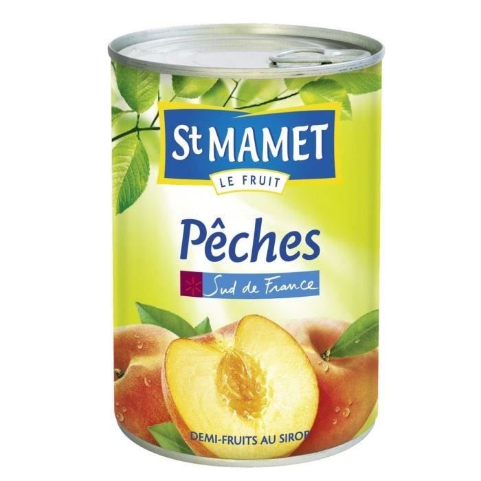 Pêches au sirop 400 g St Mamet