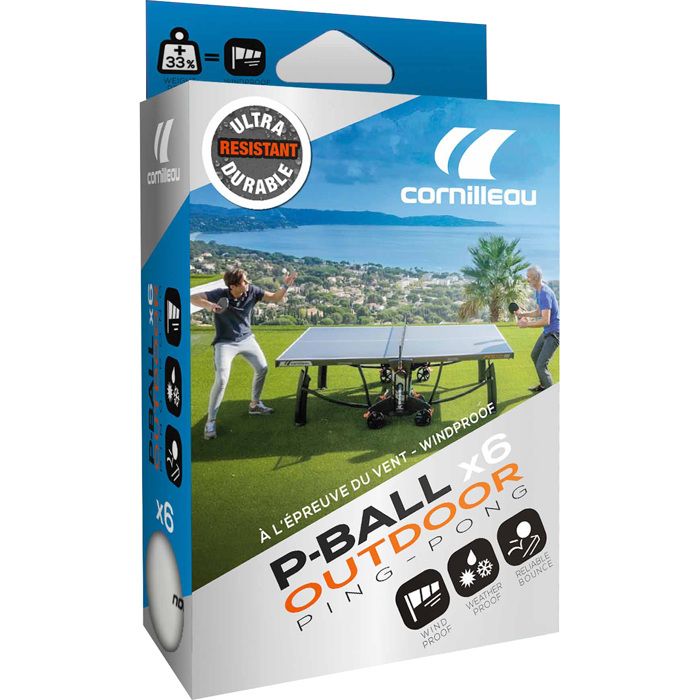 Balles de ping pong - P-BALL ABS EVOLUTION 1* BLANCHE (BOITE DE 6 BALLES PLASTIQUE)