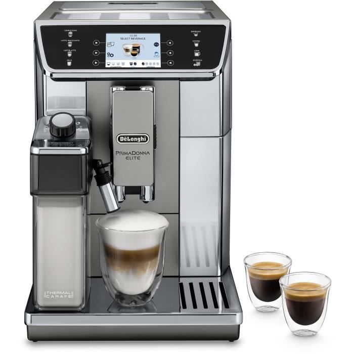 DELONGHI ECAM650.55.MS Expresso broyeur connecté PrimaDonna Elite - Gris