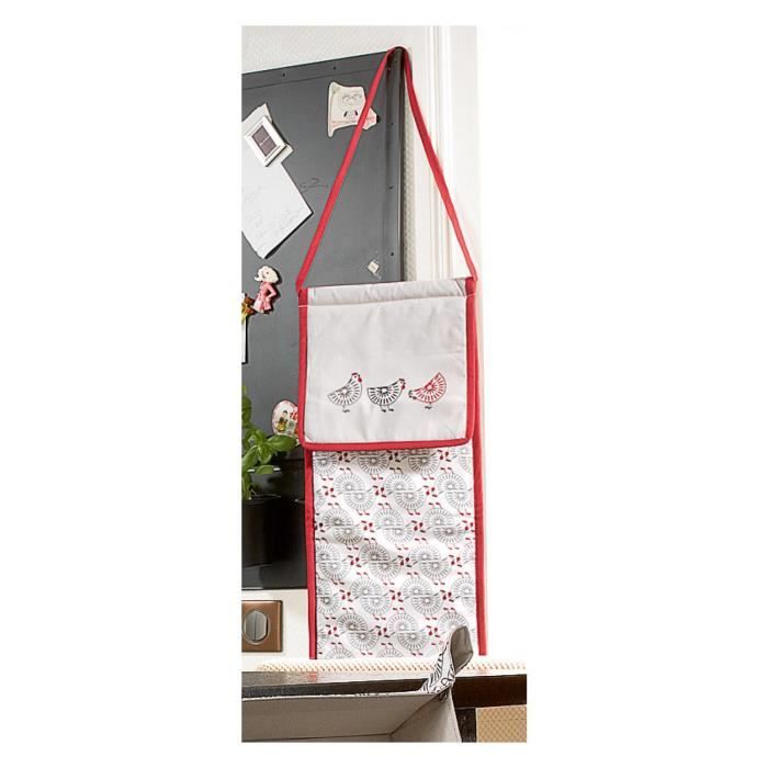 Sac a pain Ginger Les Ateliers du Linge 26 X 70 ROUGE