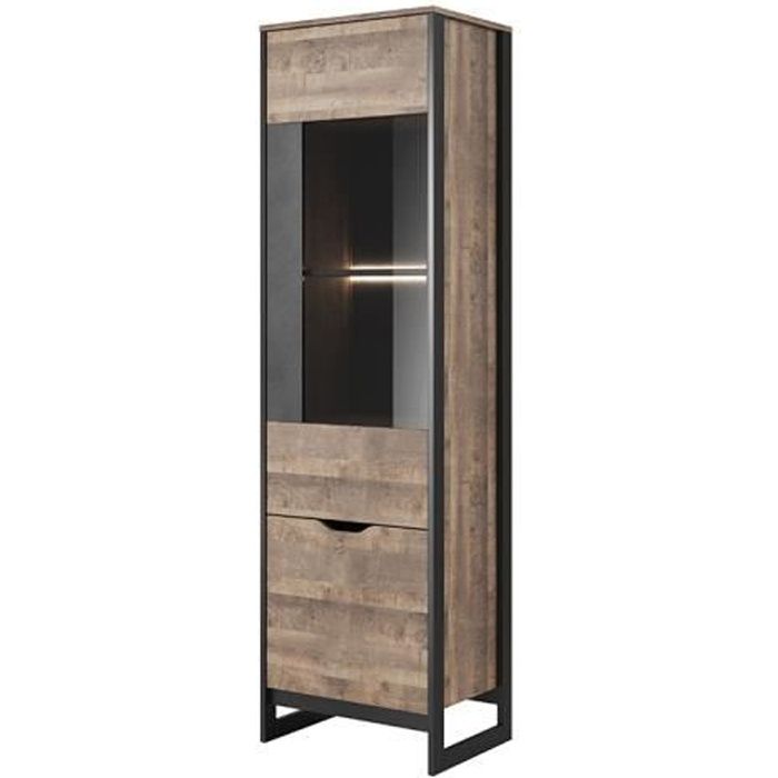 Vitrine Industrielle 1 Porte Ardan - Bois .