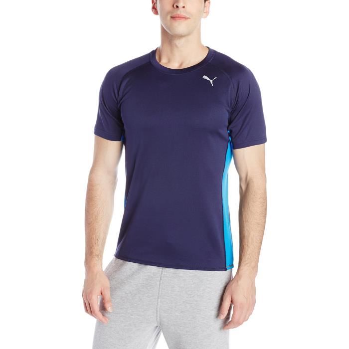 PUMA Manches courtes Homme Courir T-shirt noir, 2x-grande 3V3MYF Taille-S