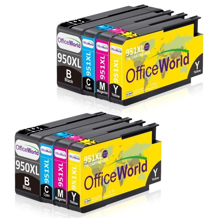 Cartouche d encre HP 950xl 951 xl Grande capacité Compatible avec HP Officejet Pro 8100 8600 8610 8620 8630 8625 251dw 276dw