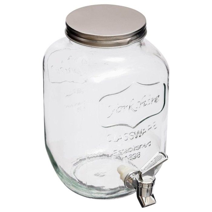 Distributeur de boisson en verre 4L Autres Blanc