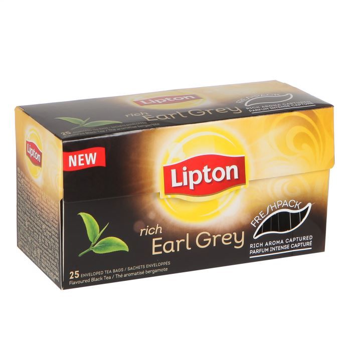 LIPTON Thé Noir Earl grey 25 sachets