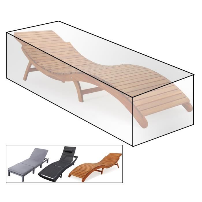 WOLTU Housse de protection étanche pour le mobilier de jardin, pour le banc de jardin, 218x77x55cm, Transparent