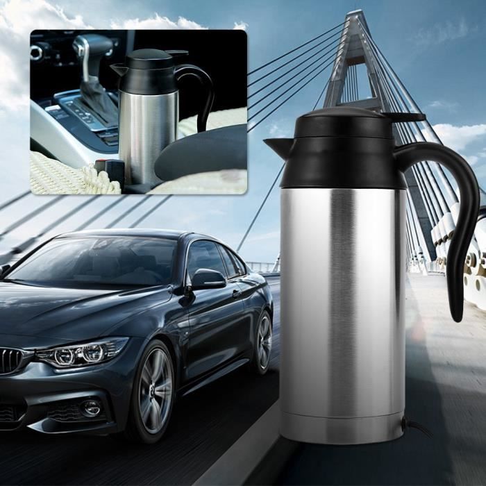 750ml 12V Bouilloire Électrique de Voiture en Acier Inoxydable avec Prise d'Allume-cigarette HB022 -RUR #116