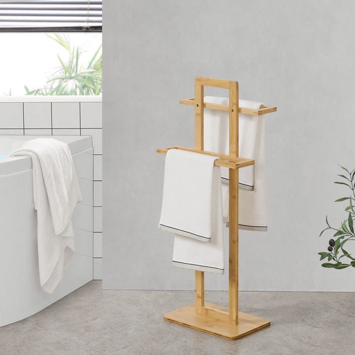 Porte-serviette Træna sur pied 85 x 335 x 20 cm bambou
