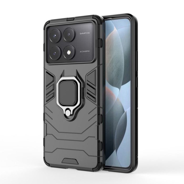 Coque De Protection 360° Noire Pour Xiaomi Poco X6 Pro - Antichoc, Finition Premium, Chargement Sans Fil