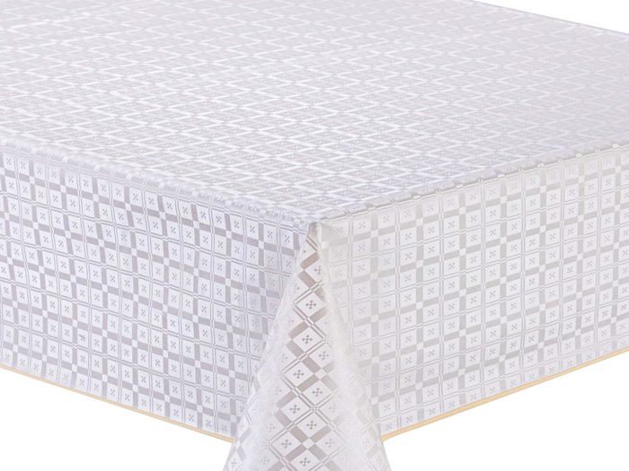 KP HOME Toile Cirée Rectangulaire 300x140cm, Nappe Plastique Épais en PVC Essuyable, Facile à Nettoyer, Imperméable de Cuisine en Vinyle Nappe, Couleur Brun Foncé Toile Cirée - Motif Industriel Gris