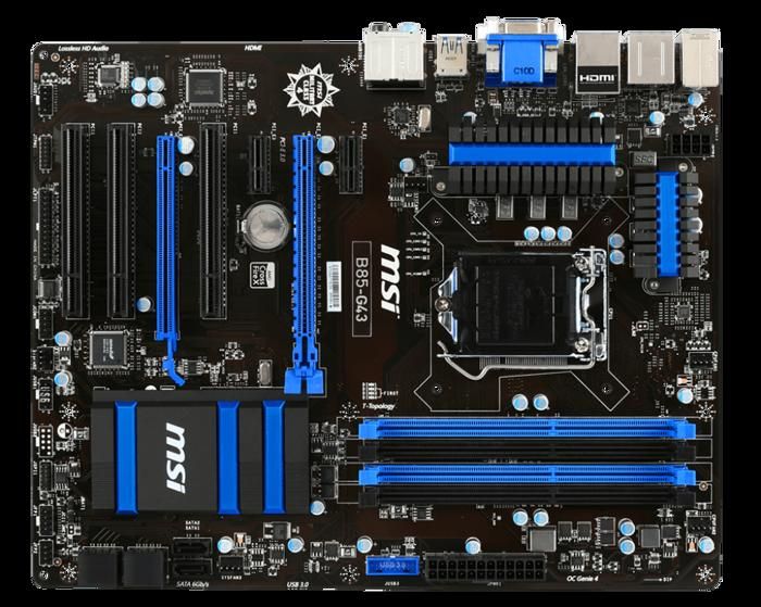 Carte mère MSI B85-G43 Intel B85 LGA 1150 4xDDR3 SDRAM 32 Go ATX - Msi