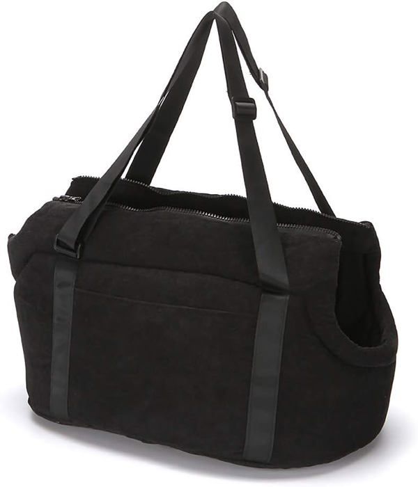 Comparer les prix de Sac Transport Chien Lavable Sac à Main pour Chat Panier Transport Chien Sac pour Lapin Sac de Voyage Velours côtelé , Noir L