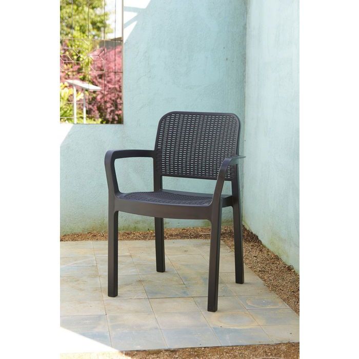 Chaise de jardin - KETER - SAMANNA - Marron - Plastique (résine) - 53×58×83 cm Chaise de jardin - KETER - SAMANNA - Marron - Plastique (résine) - 53×58×83 cm