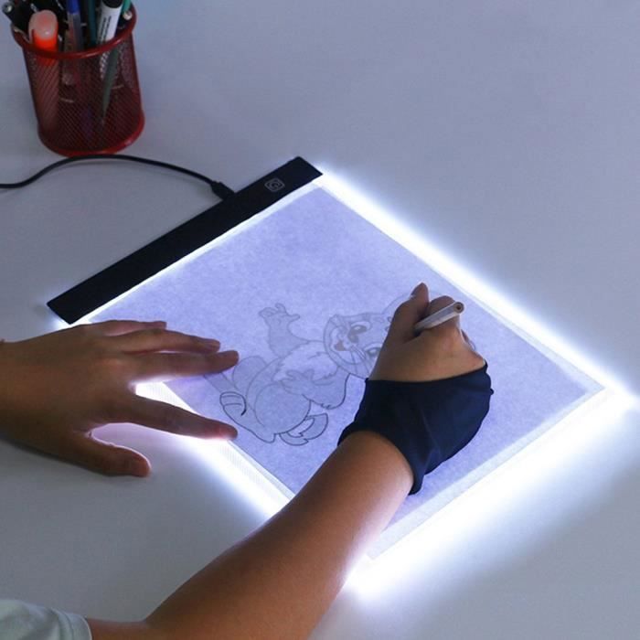 Tableau Lumineux LED 35x25 Cm - Ardoise Magique Avec 6 Couleurs Et 5 Modes Pour Dessin Et Messages