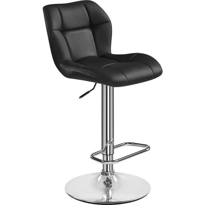 Yaheetech Chaise de Bar Modernes Tabouret de Bar en Similicuir Réglables en Hauteur Design Capitonné Noir Yaheetech Chaise de Bar Modernes Tabouret de Bar en Similicuir Réglables en Hauteur Design Capitonné Noir