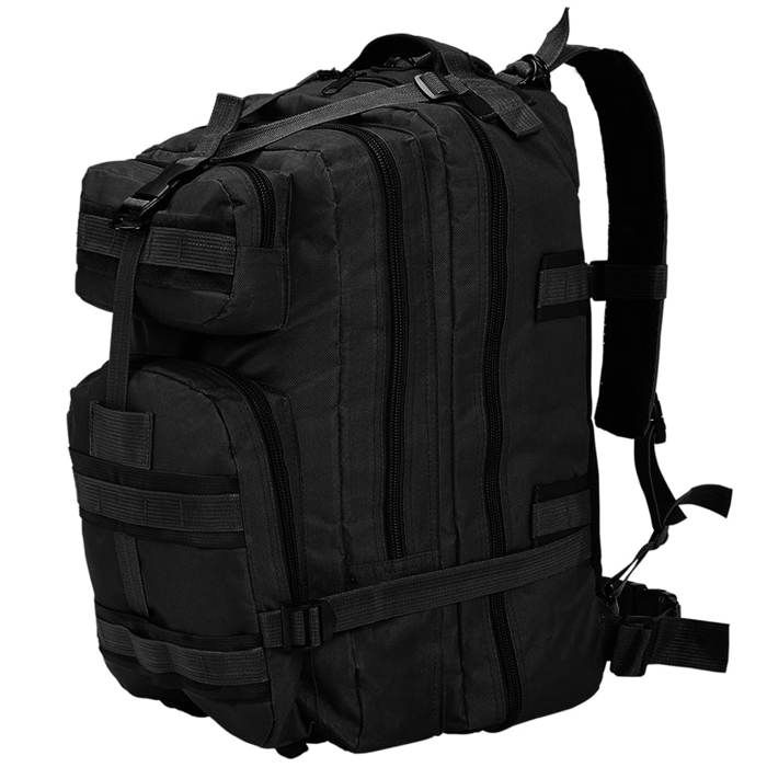 Sac à dos militaire - vidaXL - 50 L - Noir - Résistant - Bretelles réglables