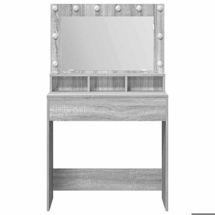 Black Week Coiffeuse pour Femmes - BURKE - Sonoma gris 79x41x135 cm - Bois dingénierie CC272