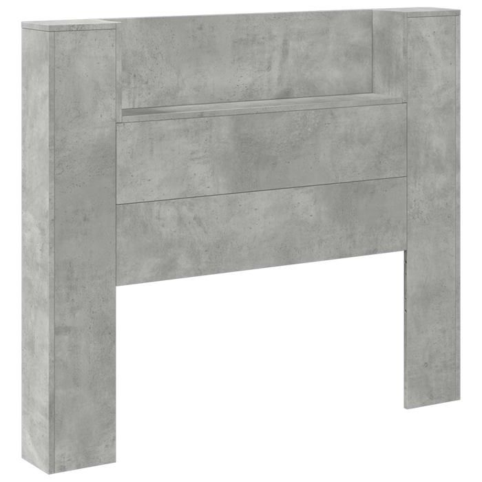 Tête de lit moderne avec LED - vidaXL - Gris Béton - 120x165x1035 cm - Bois dingénierie - Éclairage LED multicolore