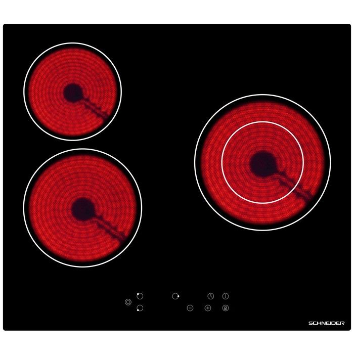 Schneider SCTV603S Table vitrocéramique 3 feux Neuf - vue 3