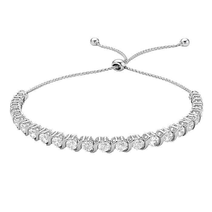 Bracelet Femme Argent 925 Rhodié et Cristaux SWAROVSKI Souple Ajustable Diamètre 70mm Bijou Poinçonné Éclat Luxe Chic Cadeau Bracelet Femme Argent 925 Rhodié et Cristaux SWAROVSKI Souple Ajustable Diamètre 70mm Bijou Poinçonné Éclat Luxe Chic Cadeau