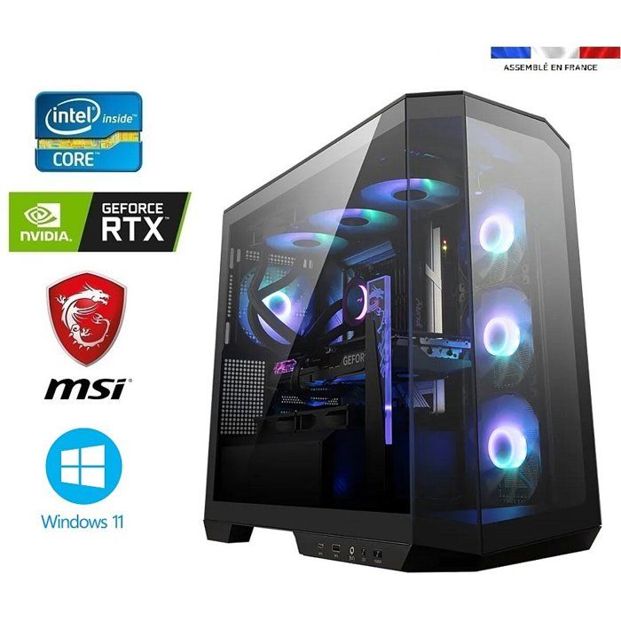 PC Gamer Intel I7 265KF RTX 5060Ti 8GO MSI Gaming Trio Ram SSD MSI Pano M100R PZ Windows 11 Neuf - vue 4