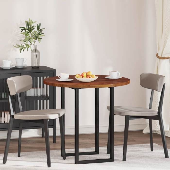 1 Parcel - MEUBLE - Plateau de table Marron Clair Ø 80x2 5 cm_2 ans garantie_02_7594