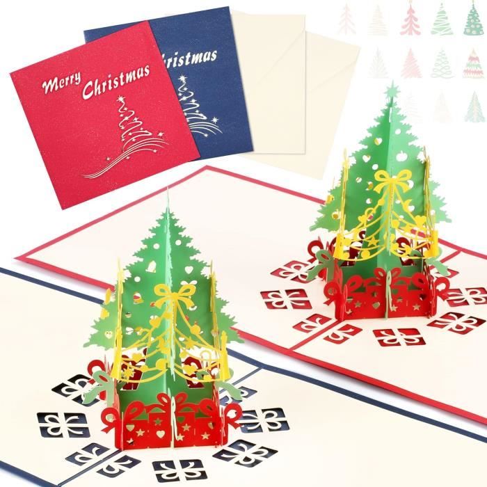 Carte 3D prédéc. - Line 937 - Carte de vœux Noël oursons + enveloppe