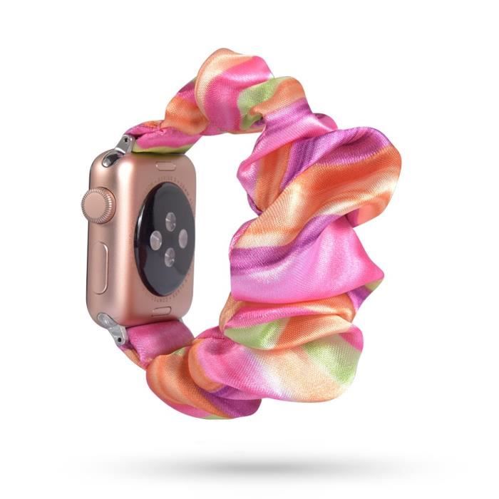 Bracelet Pour Montre Connectée en Tissu Impression Montre Connectée Pour Apple Watch Series 6 Se 5 4 40Mm -3 2 1 38Mm -Style C