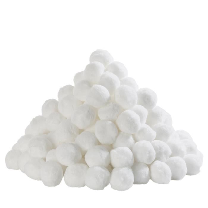 AREBOS Balles filtrantes pour piscines intérieures et extérieures 700g | 100 % polyéthylène Recyclable | Blanc