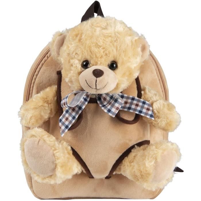 Sac Dos Peluche Nounours pour Enfant 3 4 5 Ans Cartable Mignon