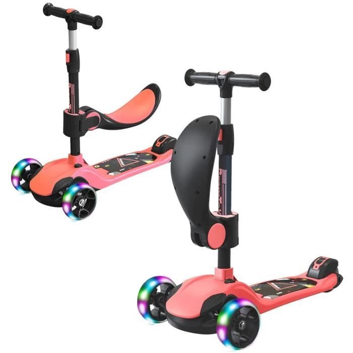 Trottinette Enfant 3 en 1 avec Si ge Pliant Trottinette 3 Roues
