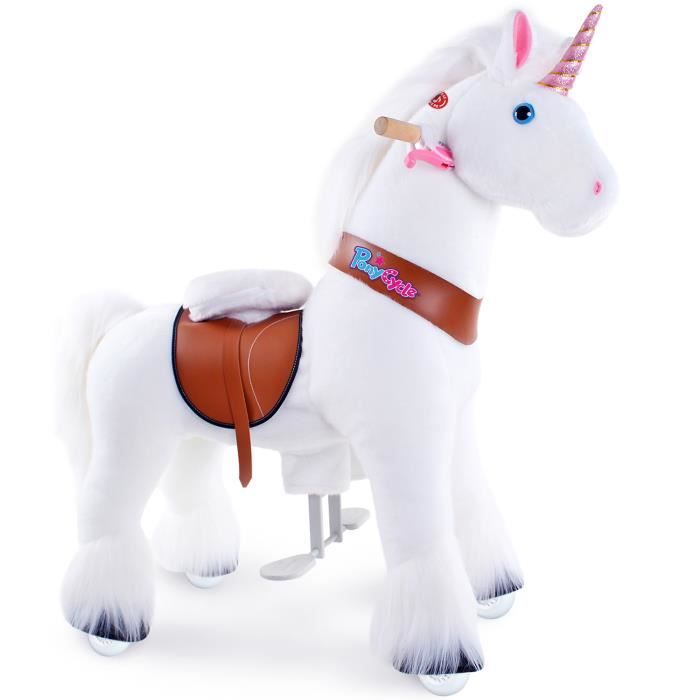 PonyCycle Modèle E Cheval à Bascule avec Frein Poney Jouet à Monter 3-5 ans  Porteur Enfant Cheval à Roulette Extérieur Jouet-E337 - Cdiscount Jeux -  Jouets