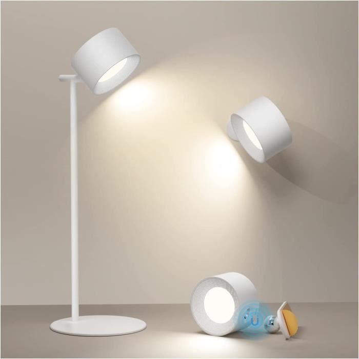 Lampe de Bureau LED Lampe de Chevet à Gradation avec Amovible Rechargeable  Lampe de Table Contrôle Tactile Lampe de Lecture [159] - Cdiscount Maison