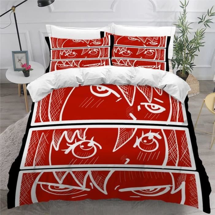 Parure De Lit 3D 1-2 Personnes, Chat Animal De Dessin Animé Imprimé 3