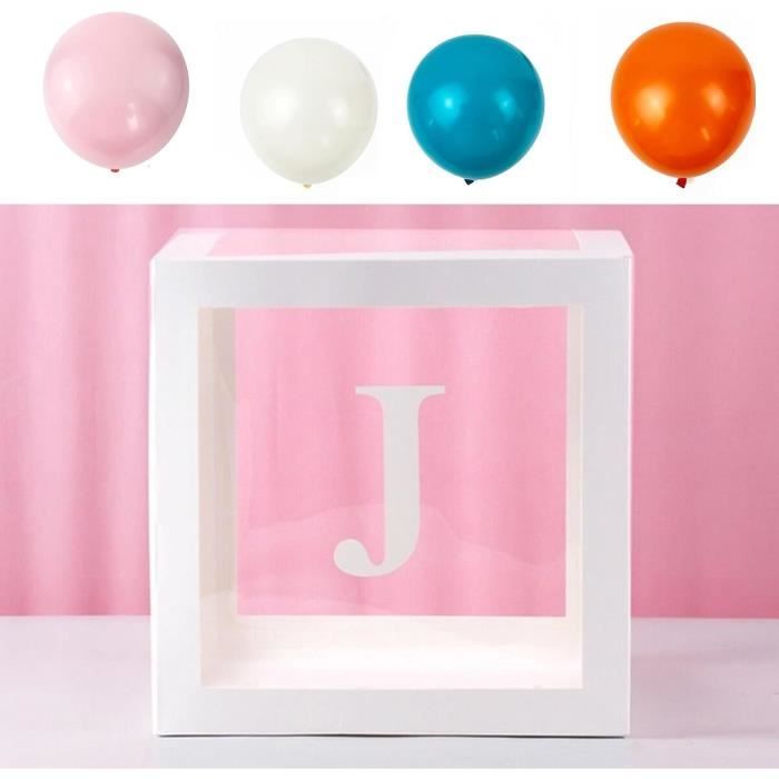 4pcs, Boîte De Ballon Blanc Transparent, Boîtes De Bébé Avec Des