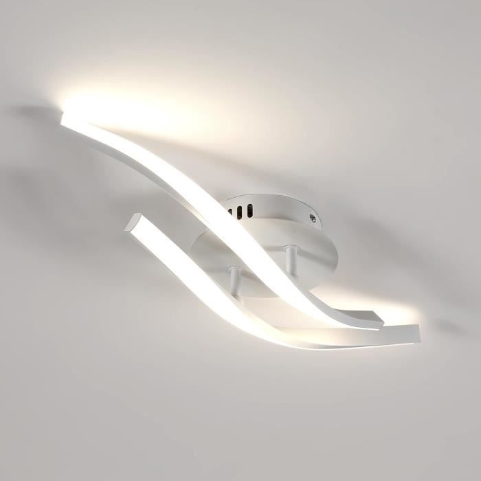 Plafonnier Led, Luminaire Plafonnier En Forme De Vague, Lumière Blanche