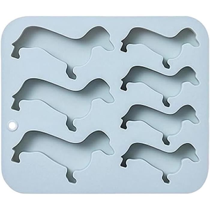 Lot De 2 Moules à Gâteau Silicone Antiadhésif Chien Teckel - Moules à Friandises, Chocolats Et Pâtisseries Mignonnes