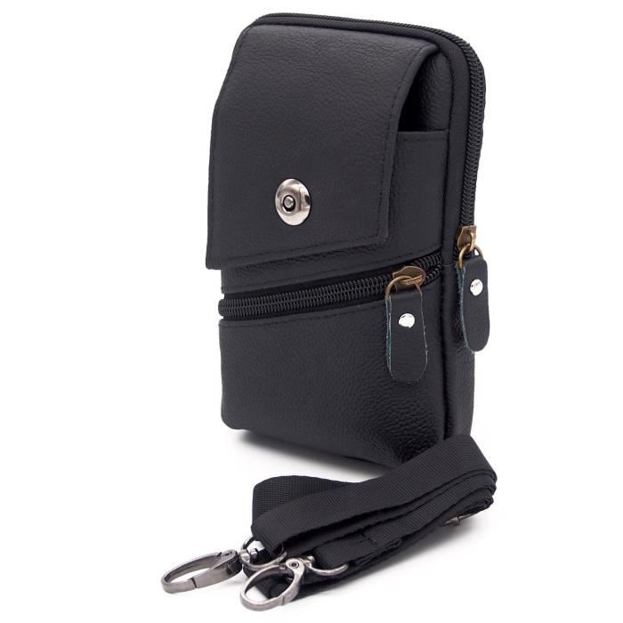 Sacoche de ceinture/ bandoulière étui smartphone Homme sac banane