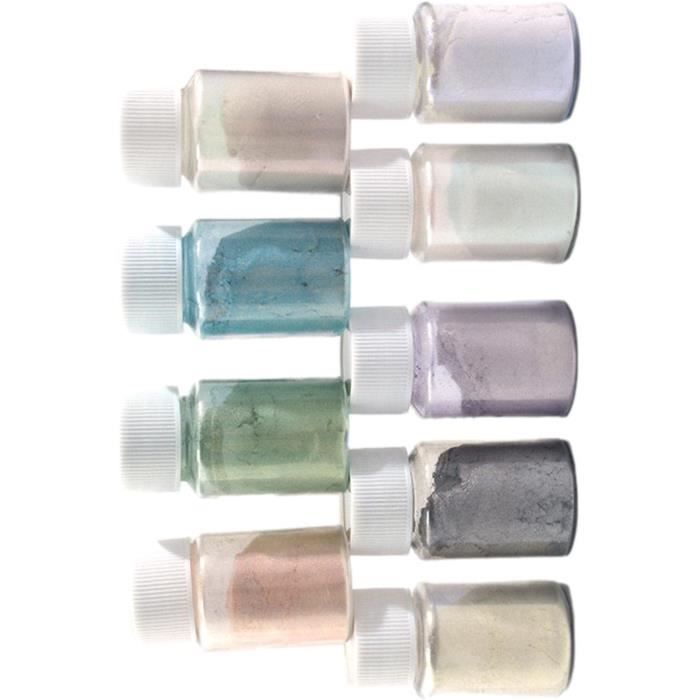 Ovaletta Lot De 12 Peintures époxy 5 G, Poudre De Mica, Kit De Fabrication De Bougies, Pigments De Couleur Pour Poudre D'arrosage, Bombes De Bain