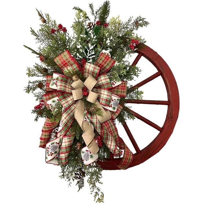 Ruban De Velours Rouge Avec Fil Métallique De 6,3 Cm De Large X 27,4 M De Long Pour Emballage Cadeau, Nœuds De Sapin De Noël, Décorations De Sapins, Couronnes, Décoration D'intérieur Et