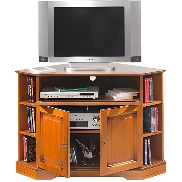 meuble tv d'angle louis philippe merisier