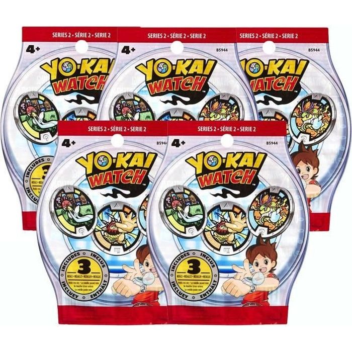 Pack de 5 sachets de 3 mdailles Yo-Kai Watch - Hasbro - renforce ton  quipe de bons Yo-Kai - Cdiscount Jeux - Jouets