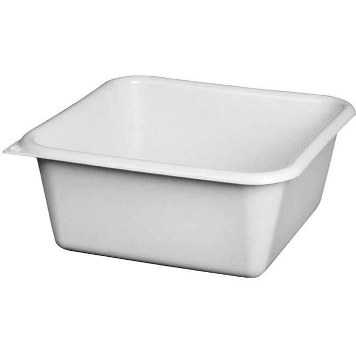 Cuvette carrée - 32 cm - 8. 5 L - gris moucheté