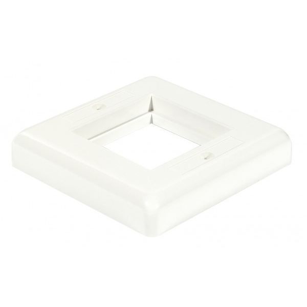 Mcad Support plastron RJ45 - MARQUE - Modèle - Couvercle mural 45x45 mm - 2 portes étiquettes - Installation facile - vue 2