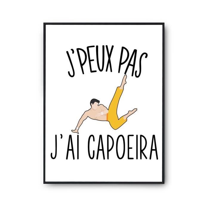 Poster Déco Murale Humour Affiche Catch J'peux Pas Blanc Premium A3 | Poster Tableau Humour Pour Affiche A3 Papier Premium
