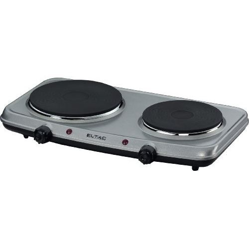 Plaque de cuisson ELTAC DK 28 - Double plaque de cuisson - Puissance 2500 W - Gris